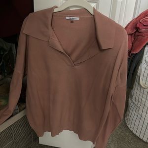 Pink sweater top size medium